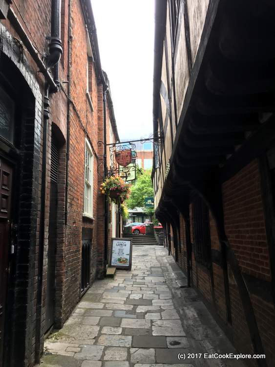 Just off the high street, another old pub in an old Tudor building