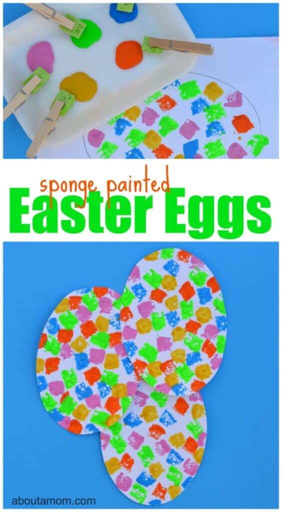 sponge painted egg craft