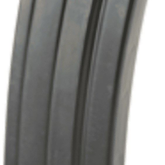 Metal curved rifle magazine with feed lips at the top for ammunition.