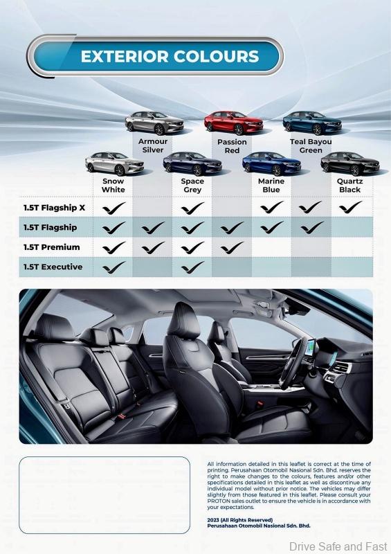 Proton S70 Specs And Exterior Colours Leaked, Here They Are