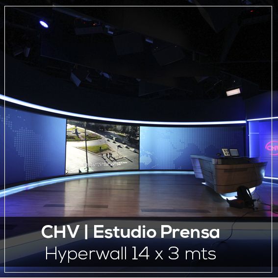 Pantalla LED video wall CHV Noticias Chile