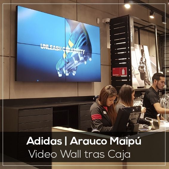Video Wall Adidas Arauco Maipú – pantalla LED tienda Chile