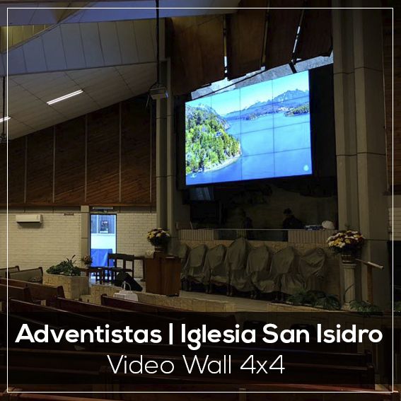 Pantalla LED gigante video wall Iglesia Adventista Chile