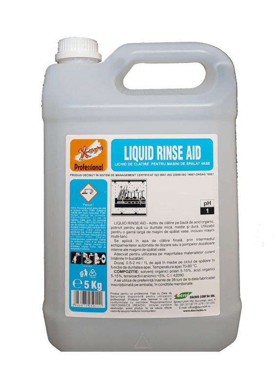 LIQUID RINSE DISHWASHING 5KG (5L) CANISTRA