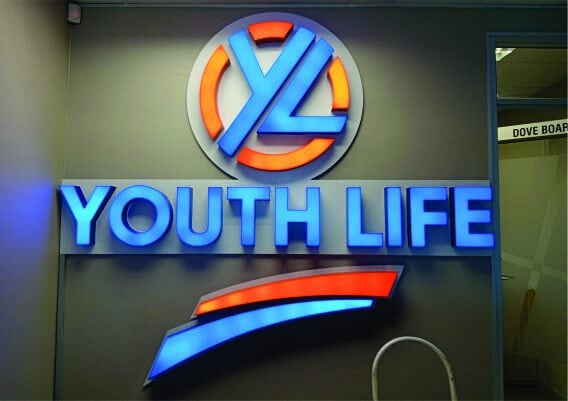 Led illuminated reception sign