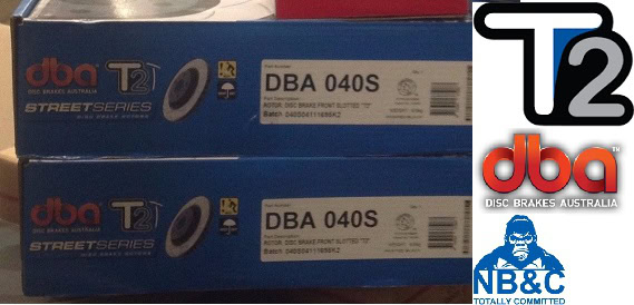 DBA040S T2 FRONT SLOTTED ROTORS suit HOLDEN COMMODORE VT-VZ 296mm