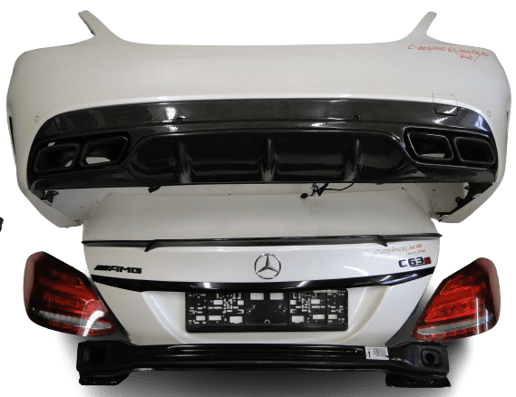 MERCEDES C KLASA 205 AMG LIM KOMPLETNY TYŁ ZDERZAK KLAPA LAMPY C63S 799 AMG