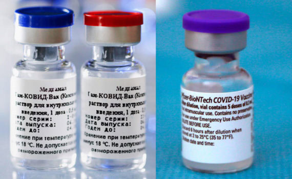 Вакцины от коронавируса Спутник V и Pfizer