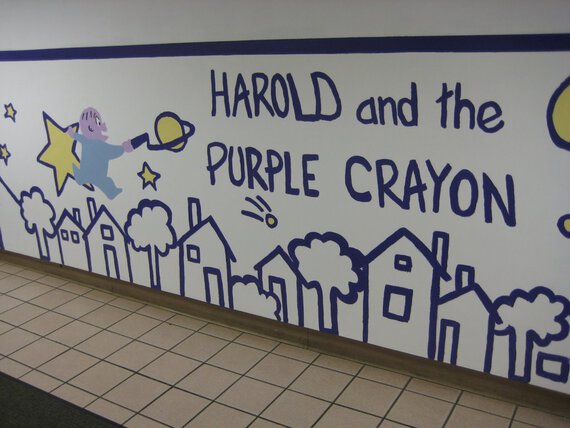 Harold mural at Ben Franklin School, Norwalk, Connecticut. Photo by Jackie Curtis.