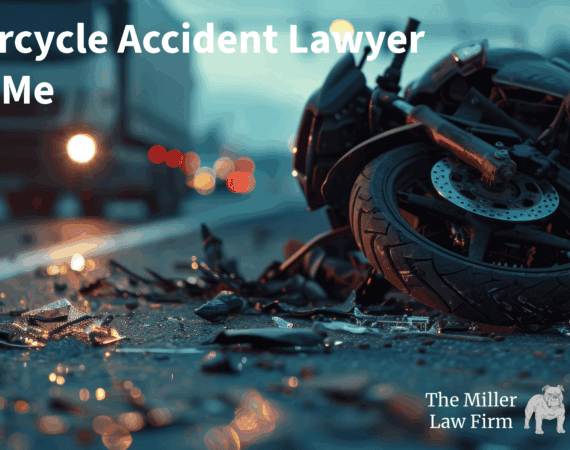 Houston motorcycle accident lawyer near me – motorcycle crash scene at night with debris on the road.