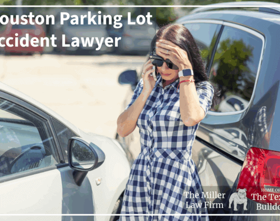 Houston parking lot accident lawyer helping a driver after a car crash