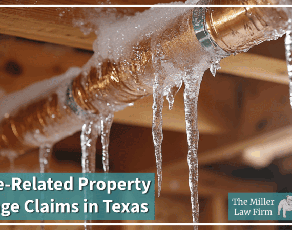 Freeze-related property damage claims in Texas involving burst pipes, water damage, mold, and insurance disputes.