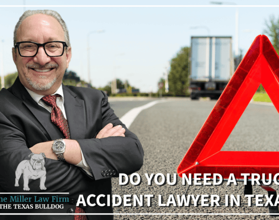 Adam Miller Houston truck accident lawyer standing near commercial truck crash scene