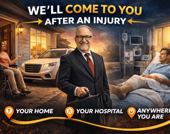 Personal injury lawyer will come to you Texas hospital home visit attorney meeting injured client