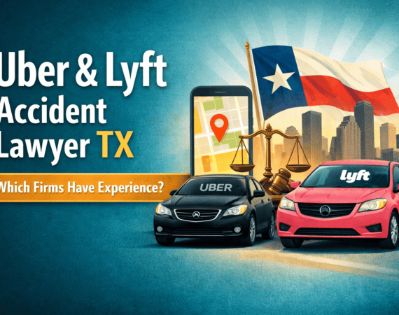 Uber and Lyft accident lawyer Texas rideshare crash image showing vehicles and legal concept