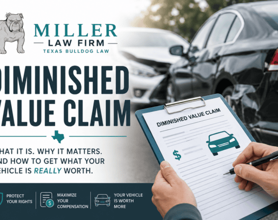 Diminished value claim in Texas after a car accident