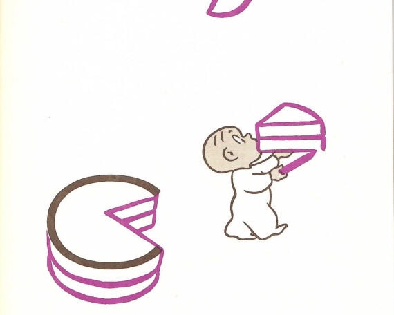 From Harold's ABC: Harold eating a "cut of cake"