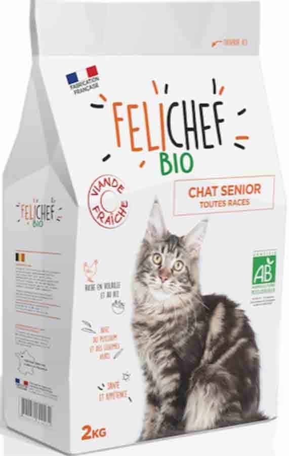FELICHEF BIO CROQUETTES BIO POUR CHAT SENIOR - Sac de 2kg