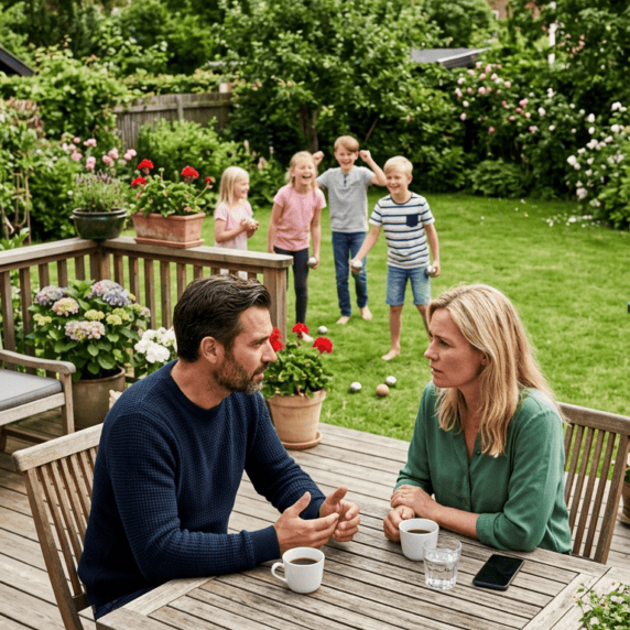 Par i sammenbragt familie taler om problemer Familierådgivning kan hjælpe