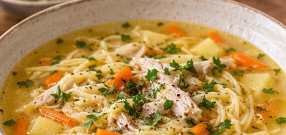 Куриный суп с лапшой - рецепт
