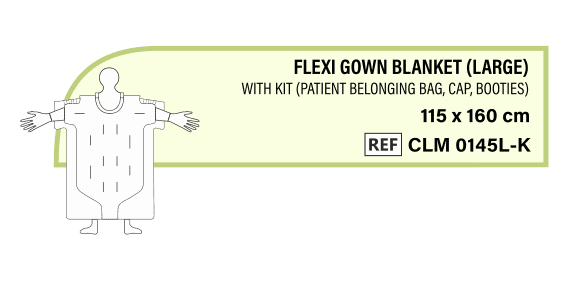 CLM 0145L-K Flexi Gown Blanket (Large) with Kit