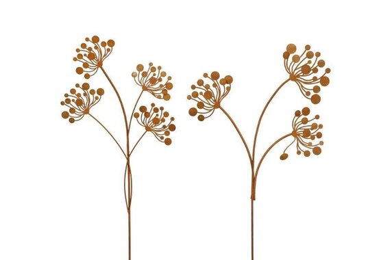 Gartenstecker Blume rost