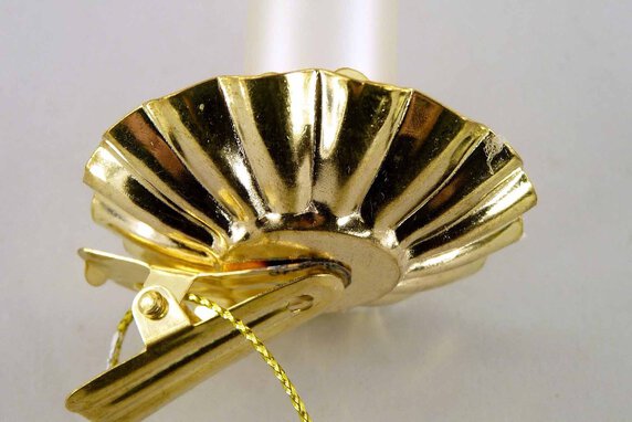 Christbaum Kerze aus Glas H 13 cm – Bild 3