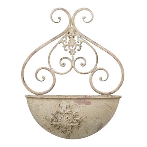 Hängetopf, Wandtopf, Wandkorb, Shabby Chic Grösse: S
