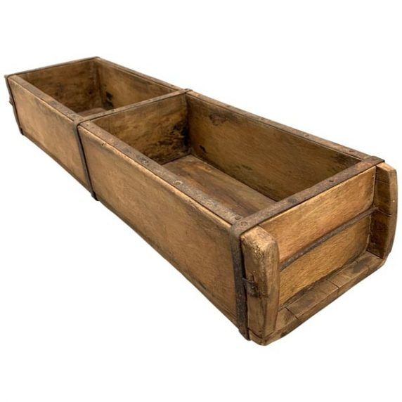 Alte Kasten 2-Fach Ziegelform aus Holz