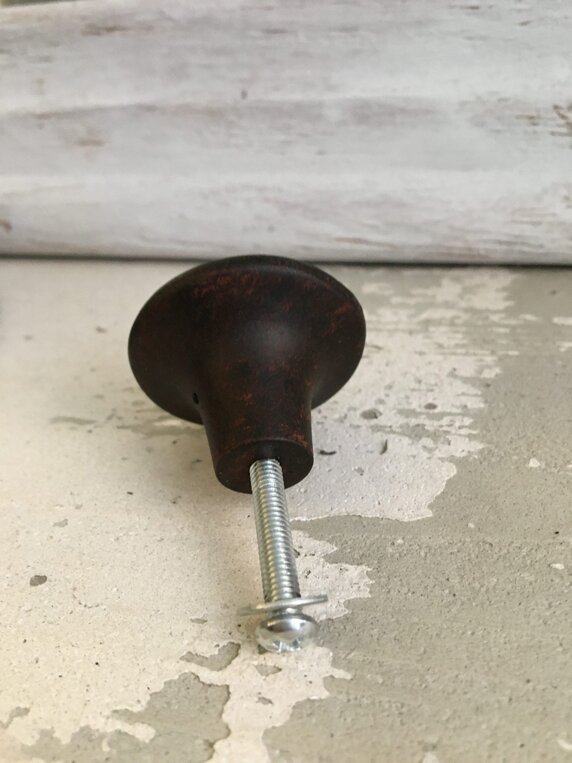 Schrankgriff, Schubladengriff aus Metall im Shabby Chic Stil mit Huhn – Bild 2