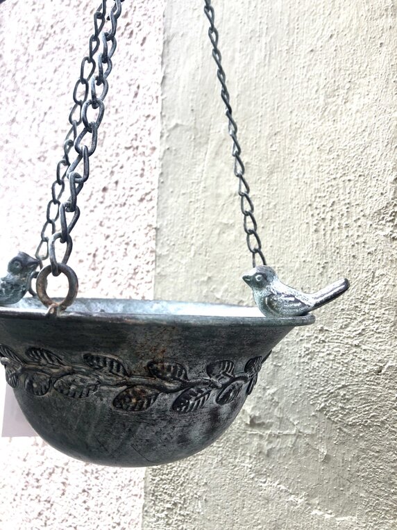 Vogeltränke Vogelbad zum hängen aus Metall