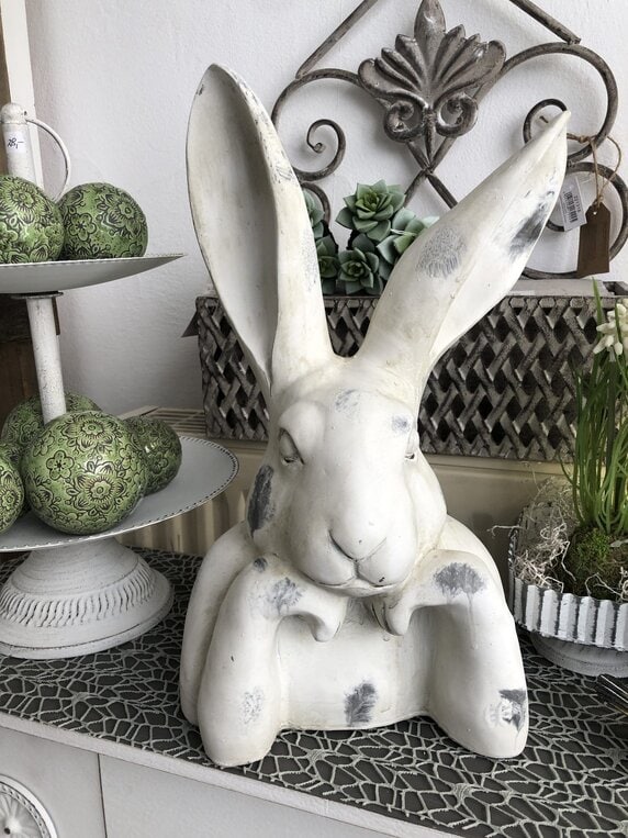 Hasen-Büste aus Polyresin, 36 cm H – Bild 3