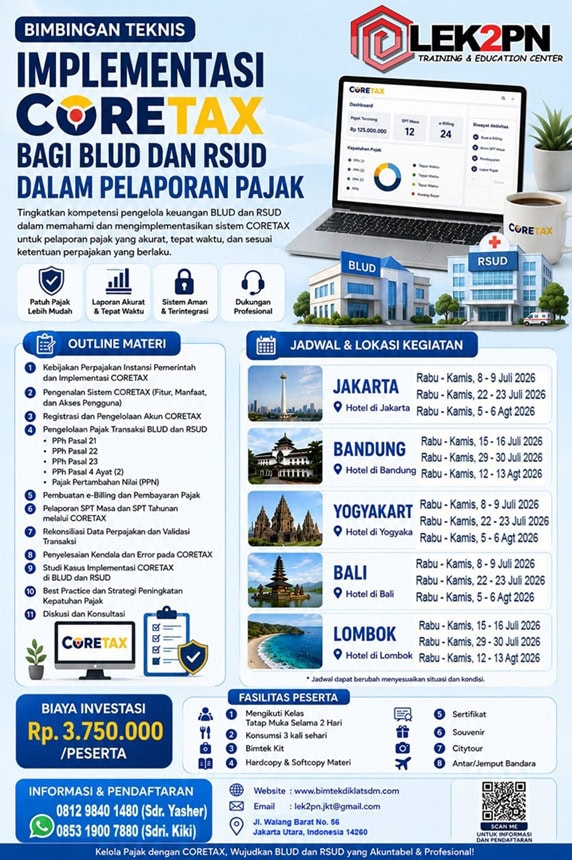 Bimtek Implementasi Coretax bagi BLUD dan RSUD dalam Pelaporan Pajak 