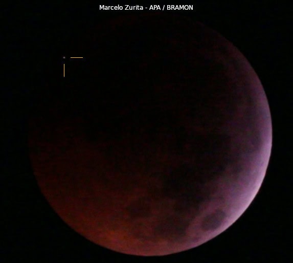 Snapshot do momento do impacto