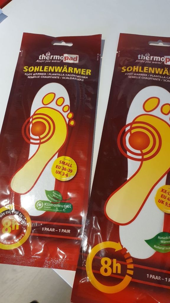 Thermopad Sohlenwärmer für jede Packliste Winterurlaub