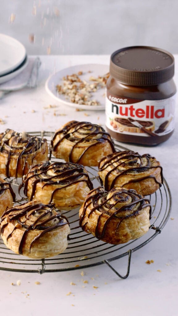 Nutella +Cocoa Date & Hazelnut Breakfast Buns