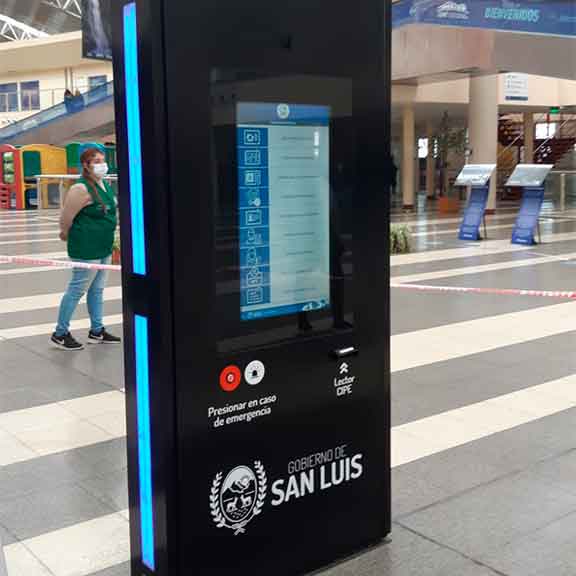 Terminal de Autogestión, Seguridad y Monitoreo instalada en la Provincia de San Luis.