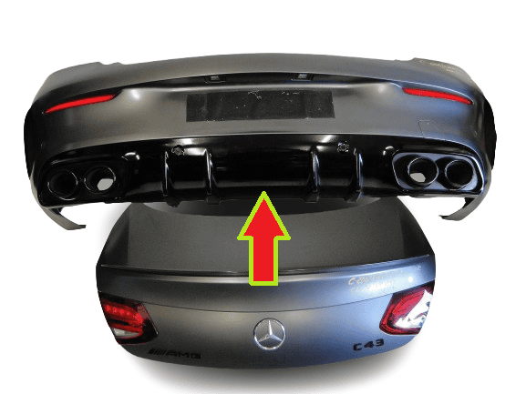 MERCEDES C KLASA 205 ZDERZAK TYLNY PTS A2058802209 43 C43 AMG 297 LIFT