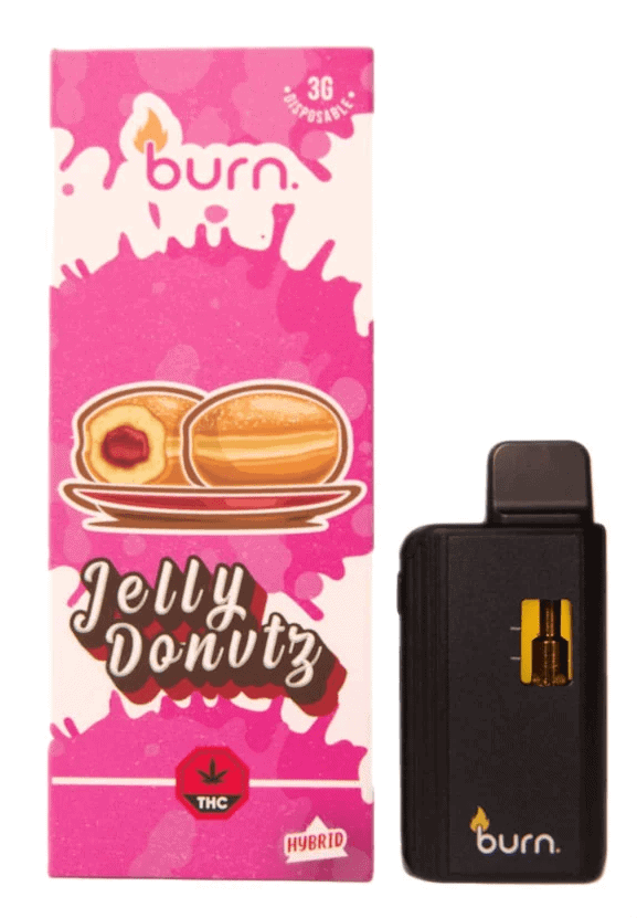 Burn. 3 Gram Disposable Vapes – Jelly Donut (3 Gram Hybrid)