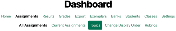 PhysQuiz.net Dashboard with Topics submenu option highlighted