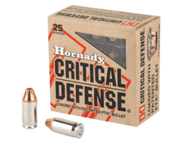 Hornady Critical Defense 380ACP 90 Grain Hollow Point 25 Round Box