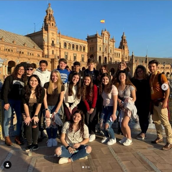 High school group in Seville Spain