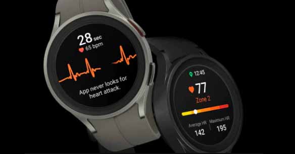 Samsung Galaxy Watch5 и Galaxy Watch5 Pro имеют возможность измерения ЭКГ, артериального давления и состав тела. Samsung Galaxy Watch5 и Galaxy Watch5 Pro имеют возможность измерения ЭКГ, артериального давления и состав тела.