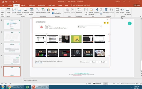 pantalla principal de power point