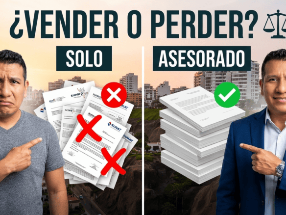 Elfer Montalvo, agente de Montia Inmobiliaria, asesorando sobre la venta rápida de un departamento en Miraflores y el impuesto a la renta.