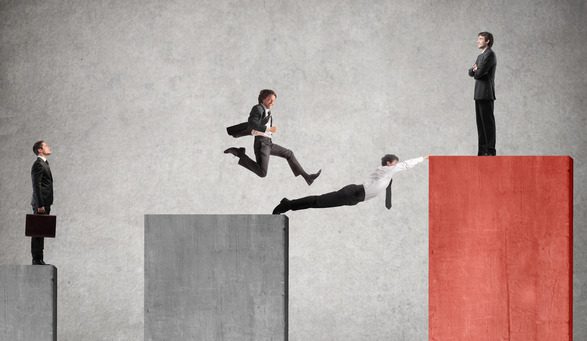 Project managers collaborating