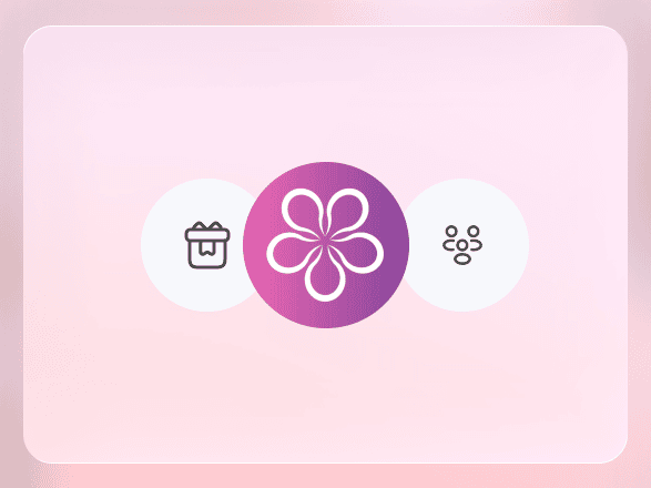 Illustration showing BON Loyalty at the center of a customer loyalty ecosystem, connecting rewards, incentives, and referral programs for Shopify stores.