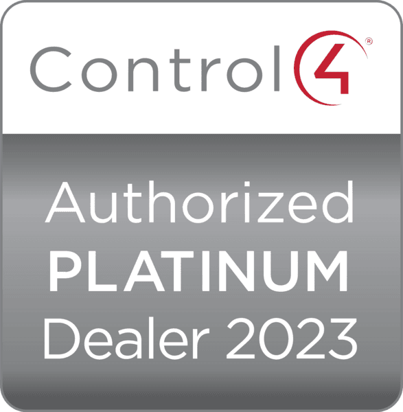 Control4 Platinum dealer status badge 2023