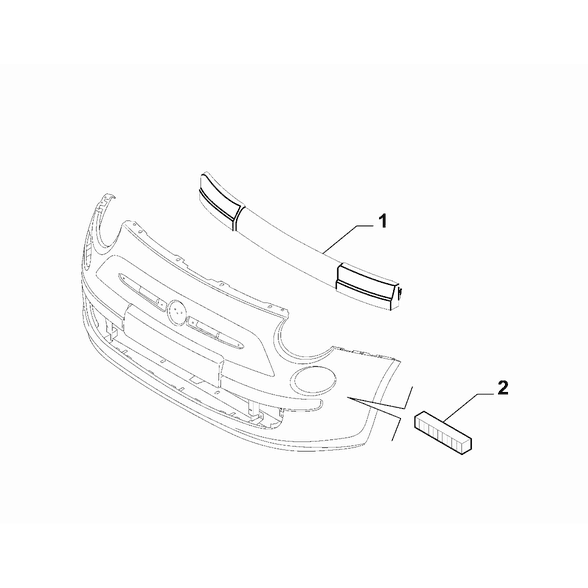 FIAT 500 2007-2016 Front Bumper Wick