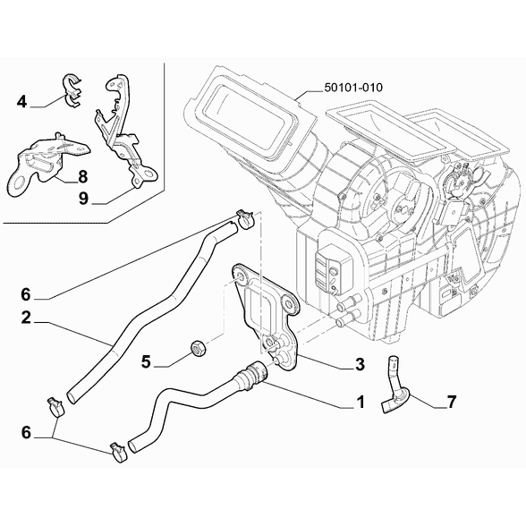 FIAT Abarth 695 2012-Present Ventilation And Heating Hose